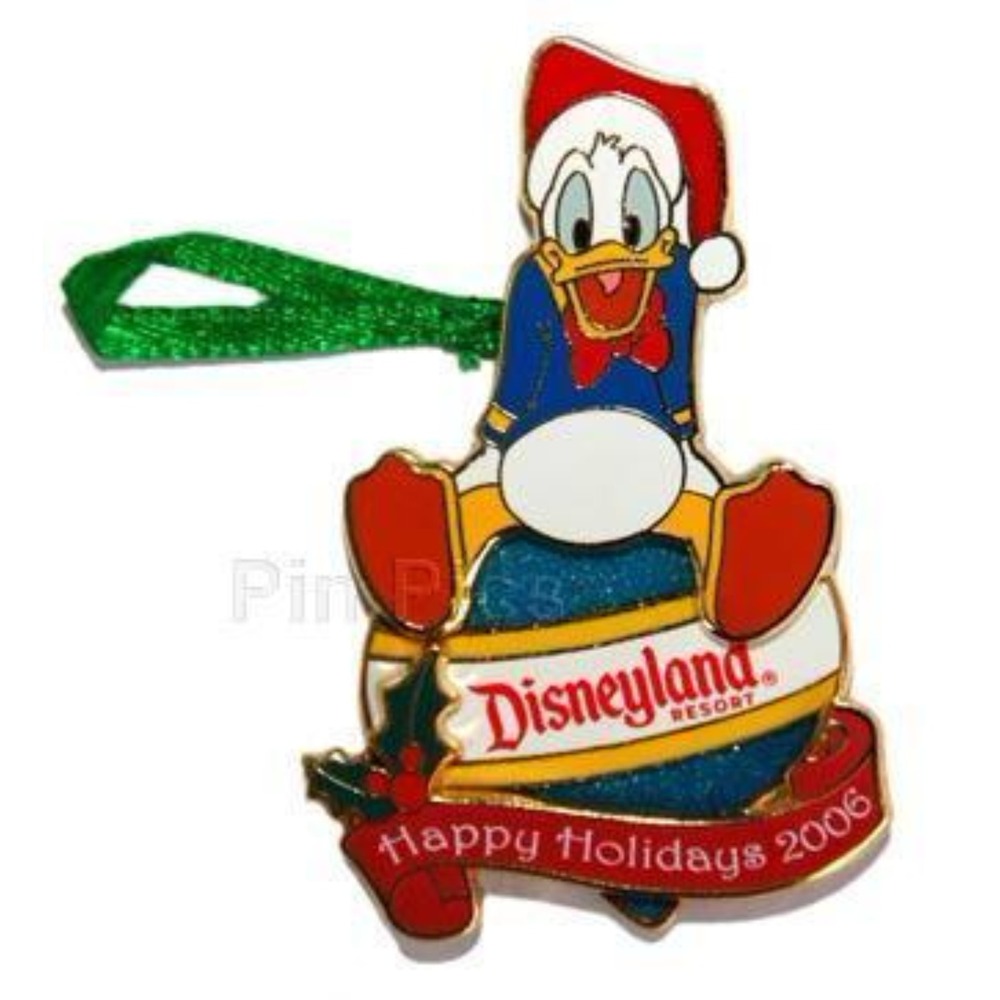Disney Pin Donald Duck Christmas Holiday Ornament‎ LE Disneyland Rare 50917